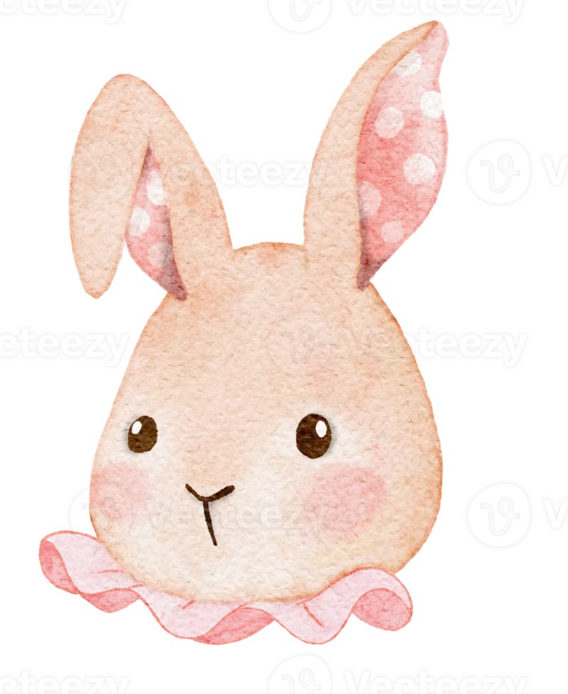Watercolor Bunny for Baby Girl png
