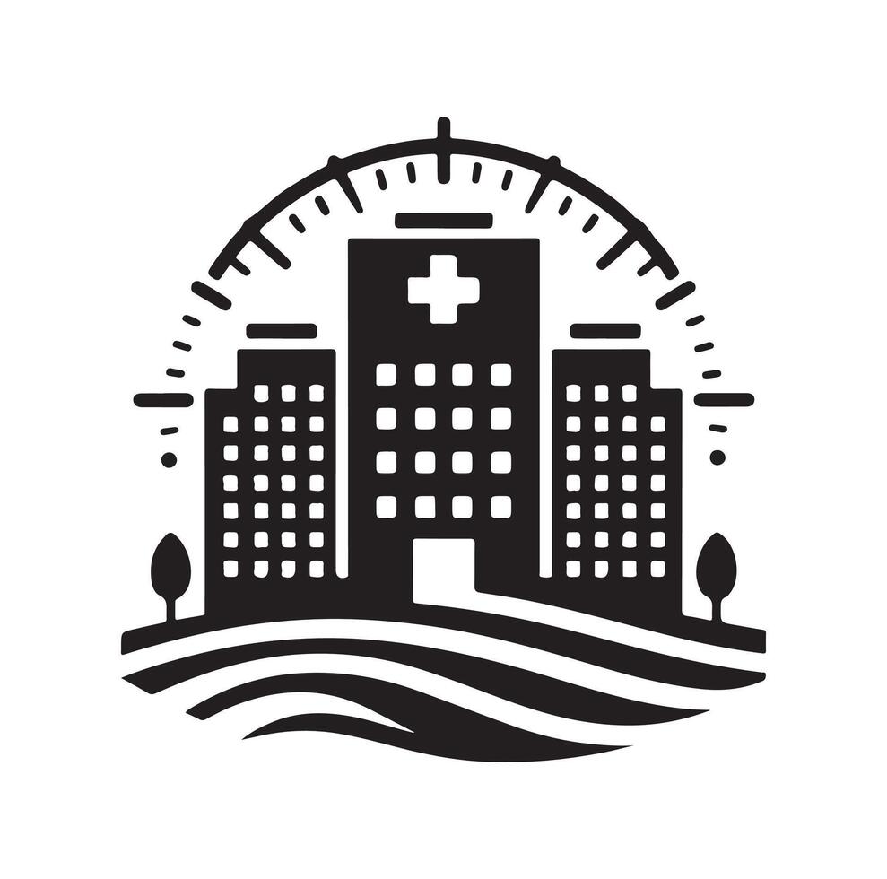 hospital logo design illustration vector
