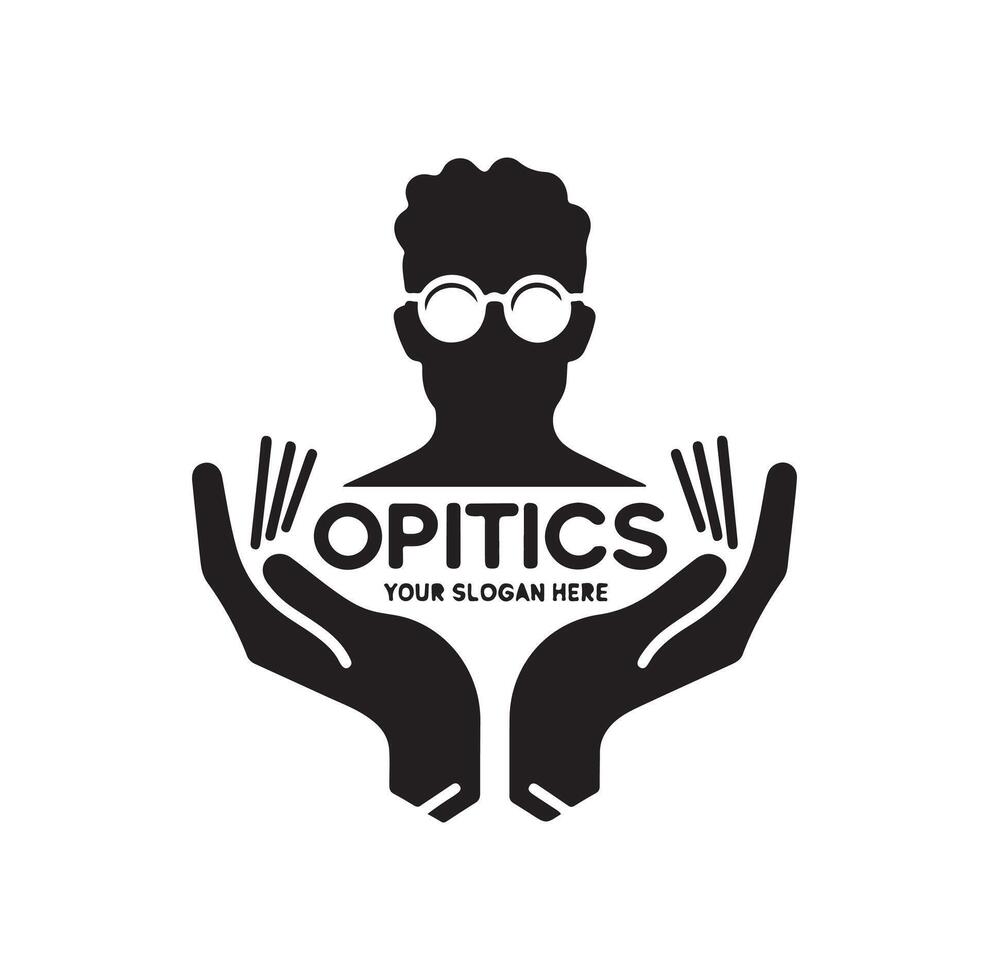 optics store logo illustration vector