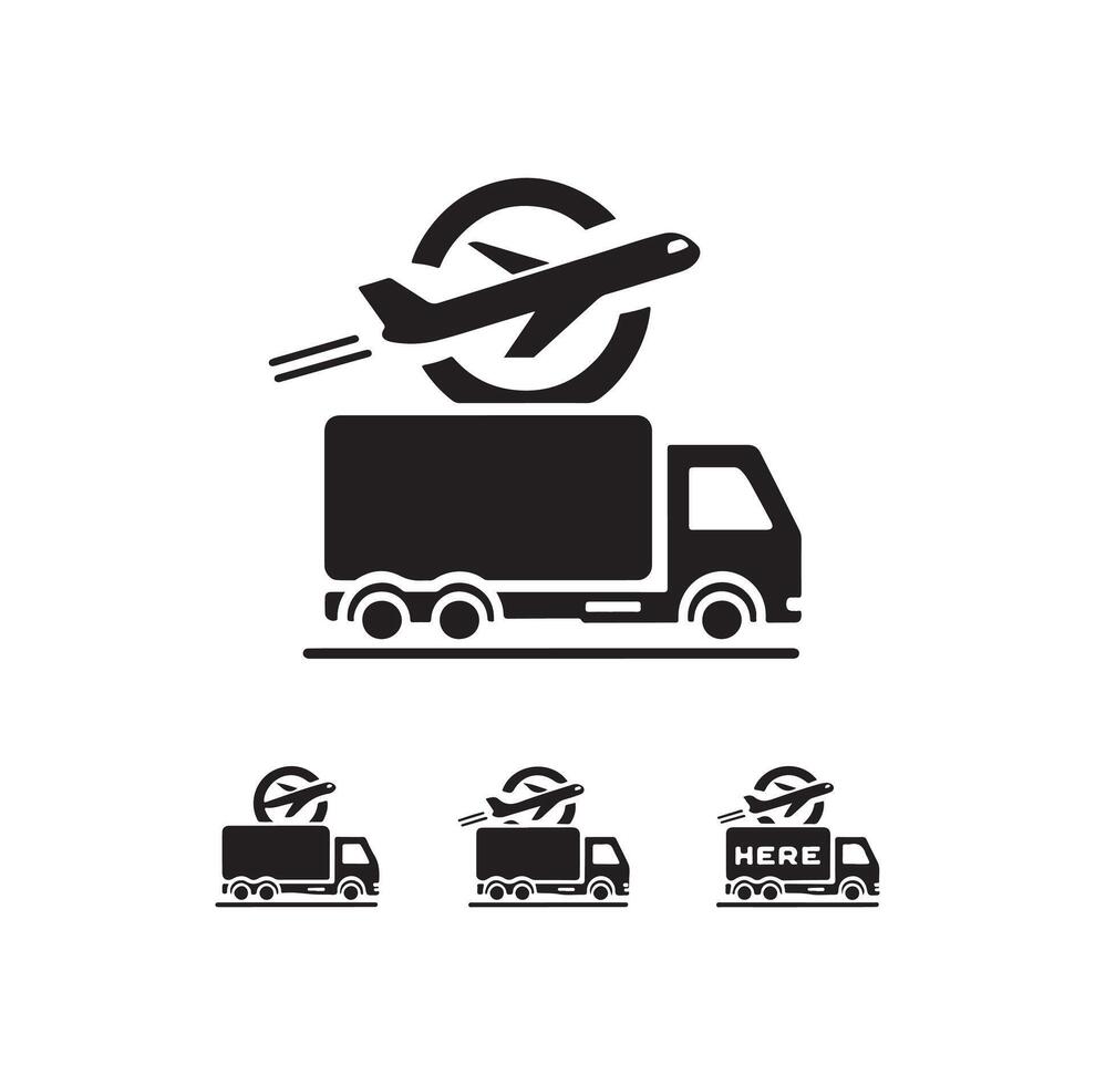 transporte logo modelo ilustración vector