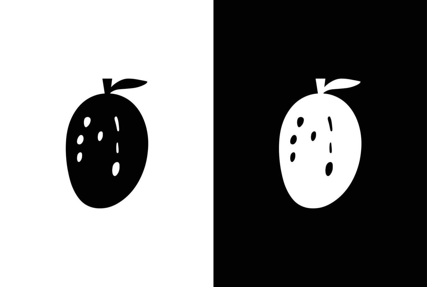 Mango icon silhouette . Mango line icon, fruit and tropical, graphics, a linear pattern on a white background vector