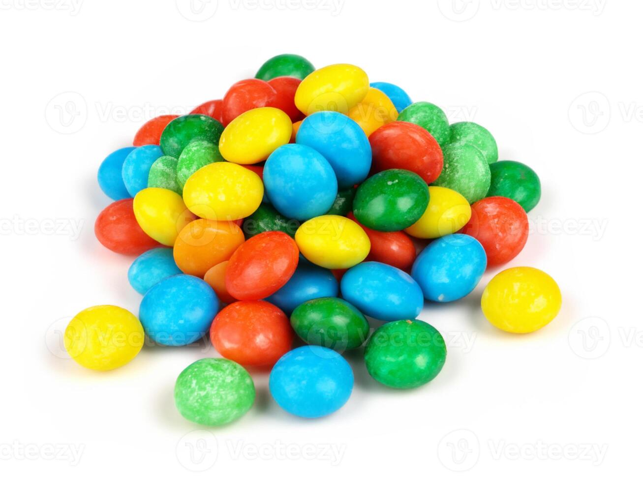 colorful candies. isolated on white background. photo