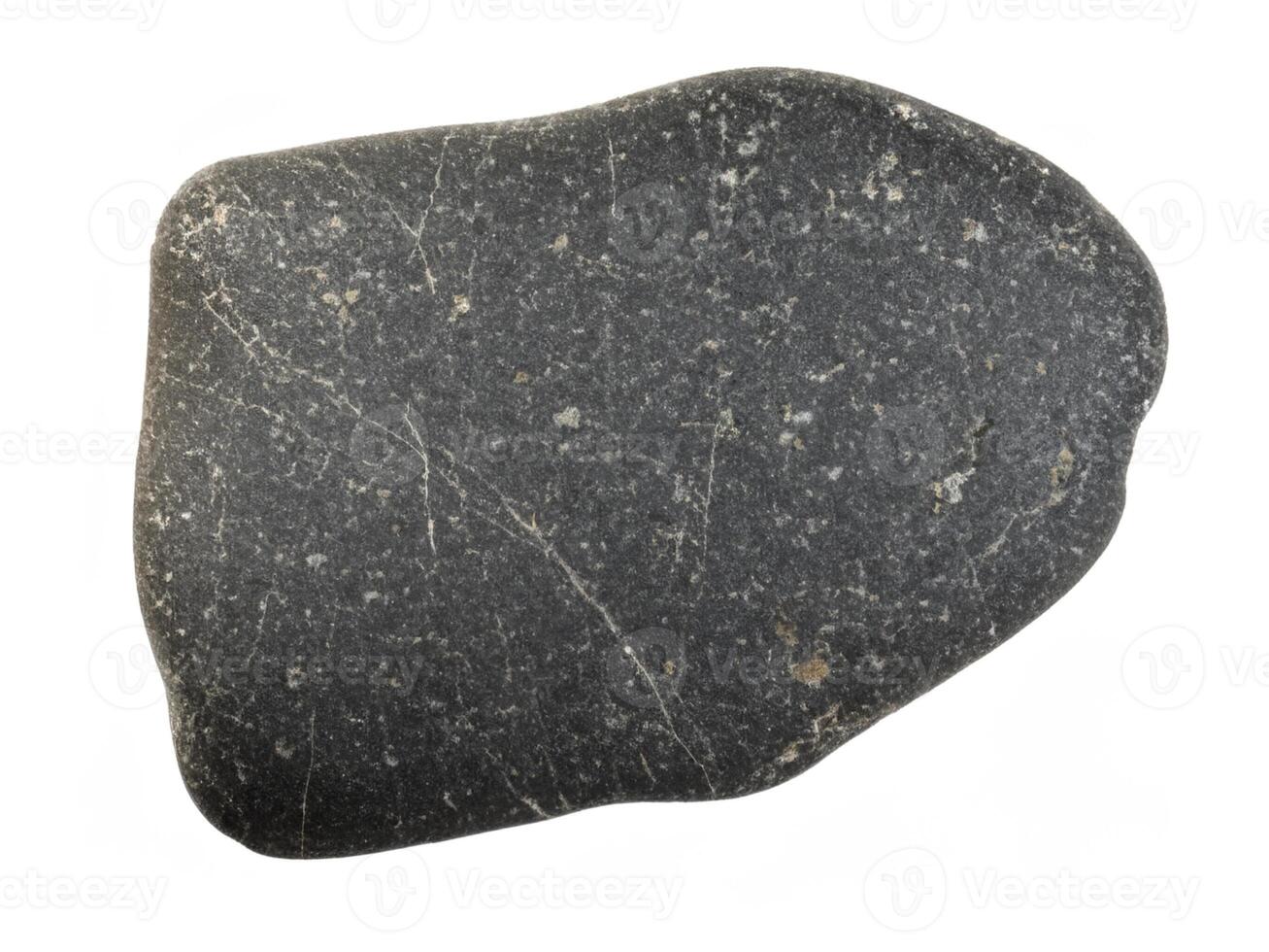 black stone on a white background. photo