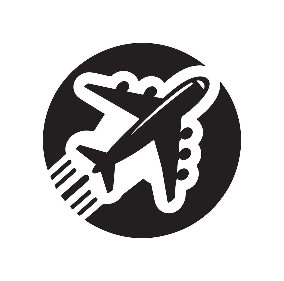 Plane icon illustration logo vector