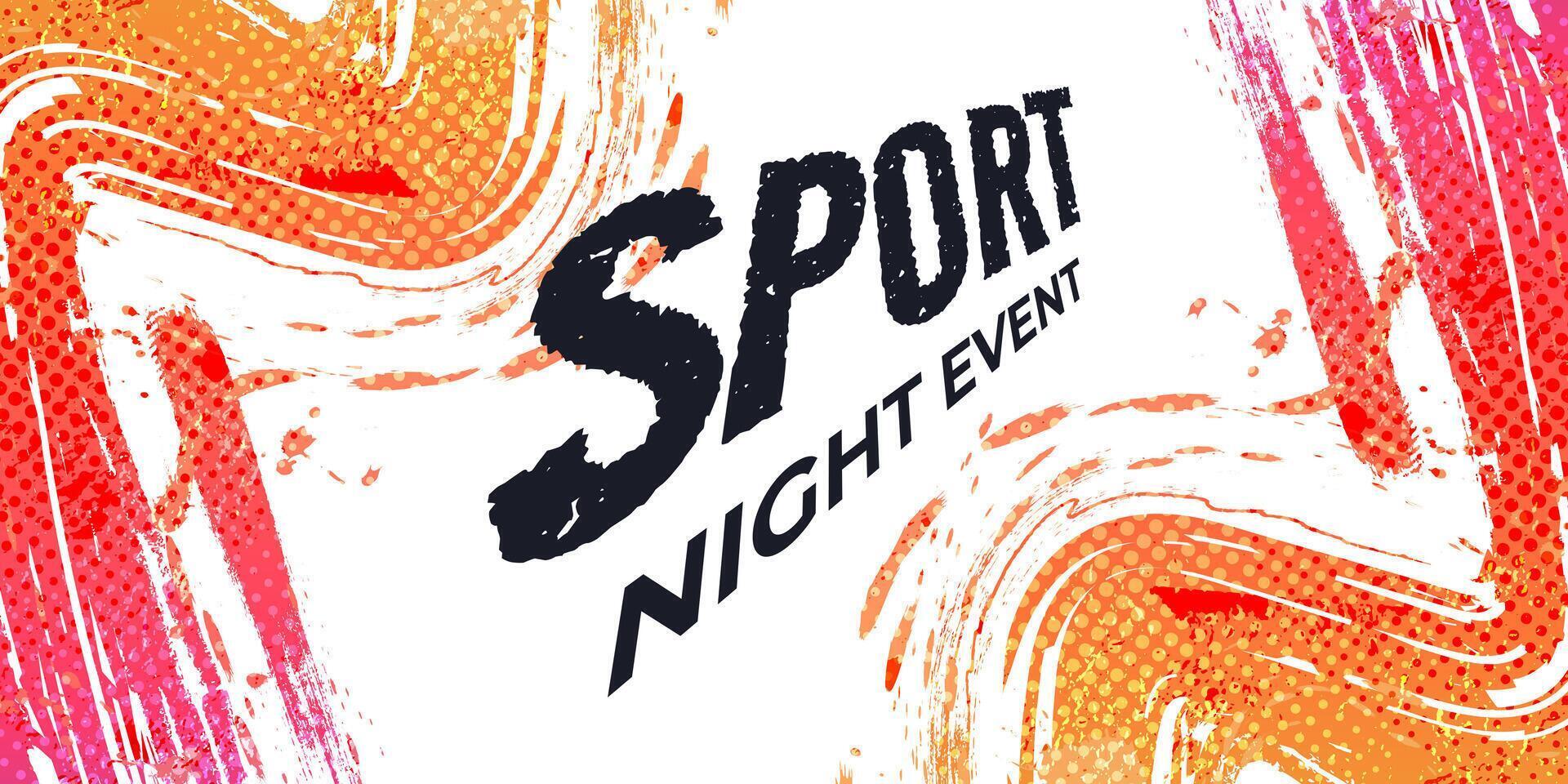 Abstract Vibrant and Colorful Brush Sport Background with Halftone Effect. Brushstroke Illustration for Banner or Poster Design vector