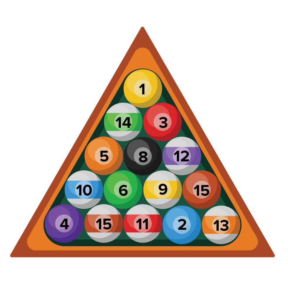snooker ball on the table, sport vector