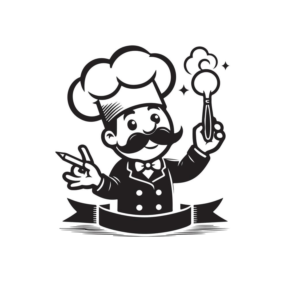 Restaurant logo illustration vector