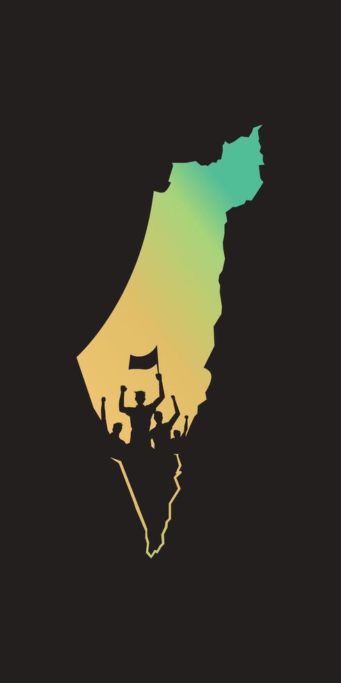 people demonstrating map background vector