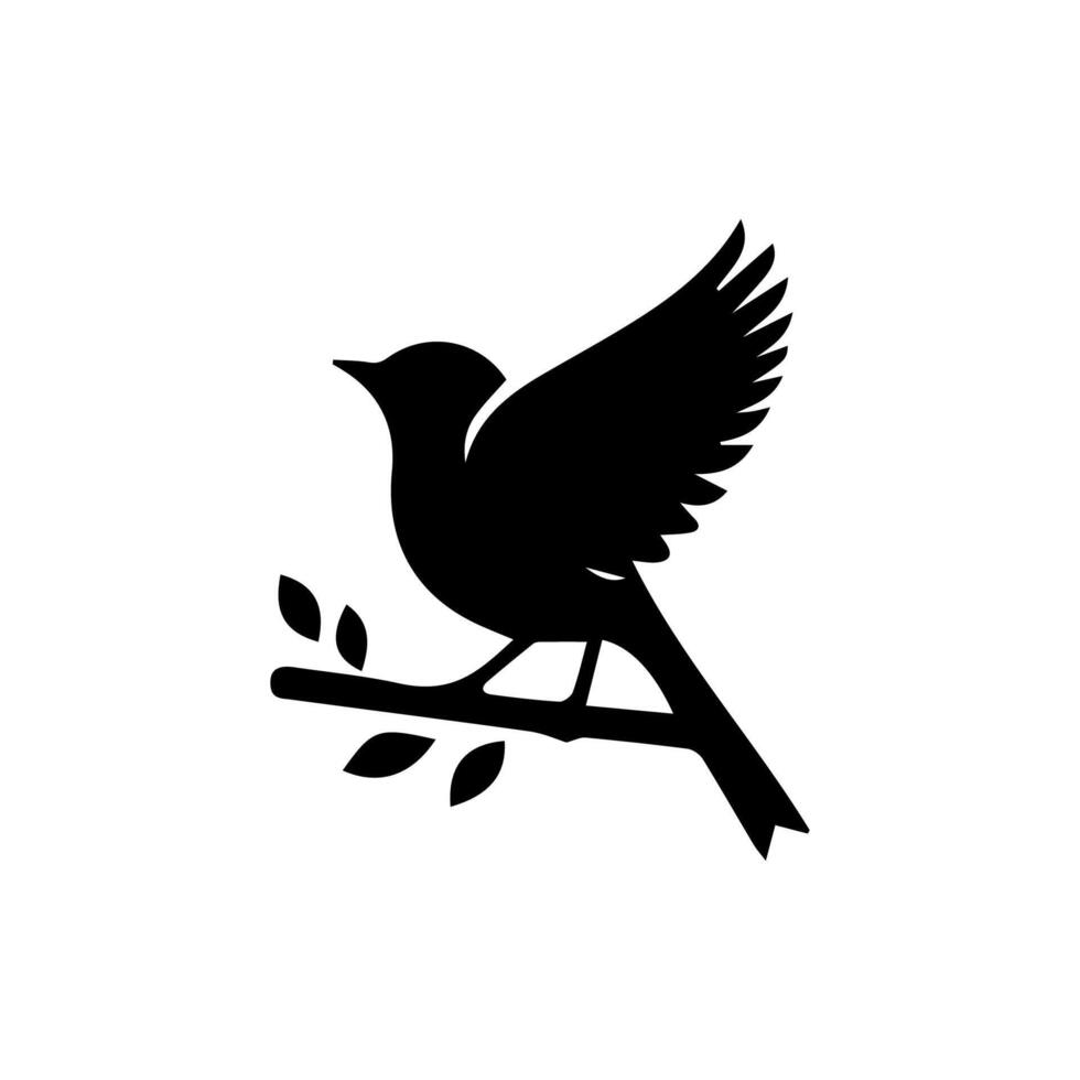bird icon. animal sign tattoo design. vector