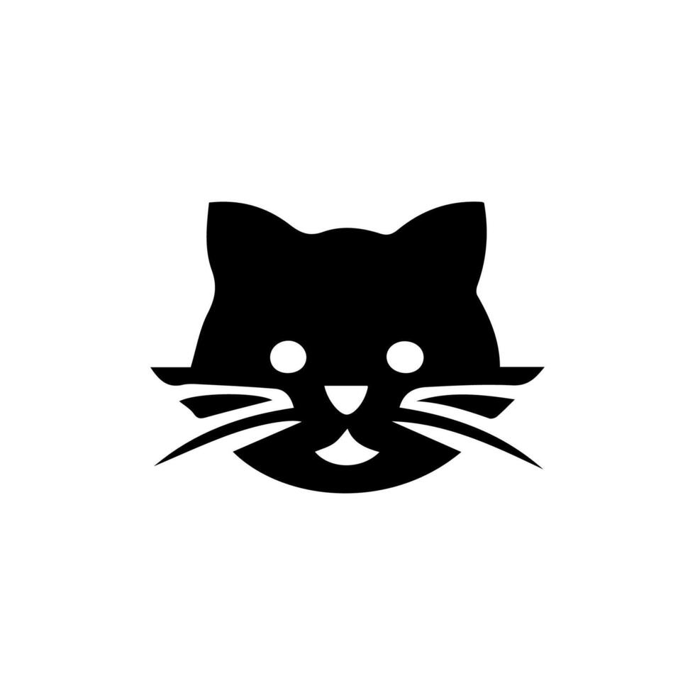 Cat silhouette Isolated On White Background vector
