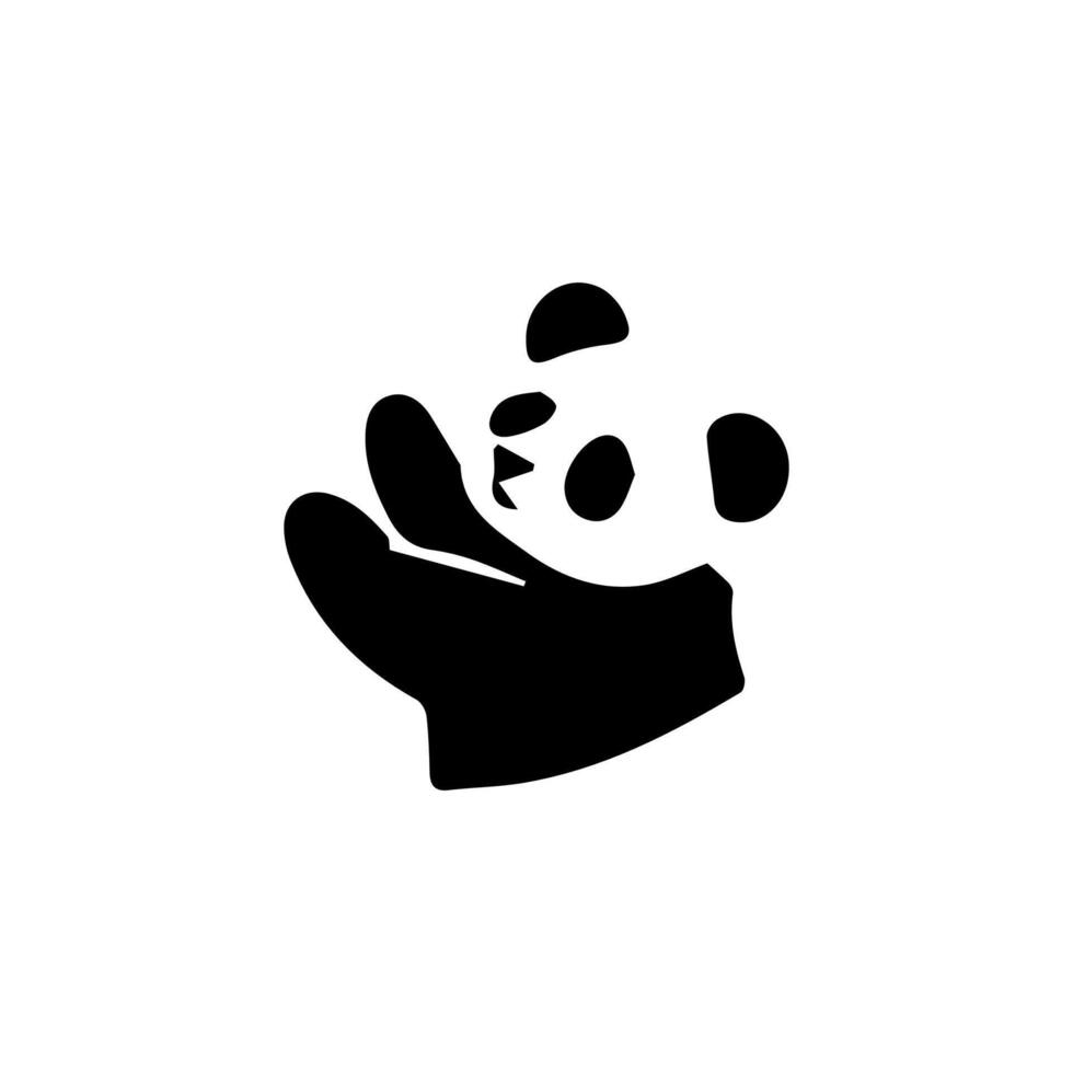 Cute panda cartoon isolated on white background vector