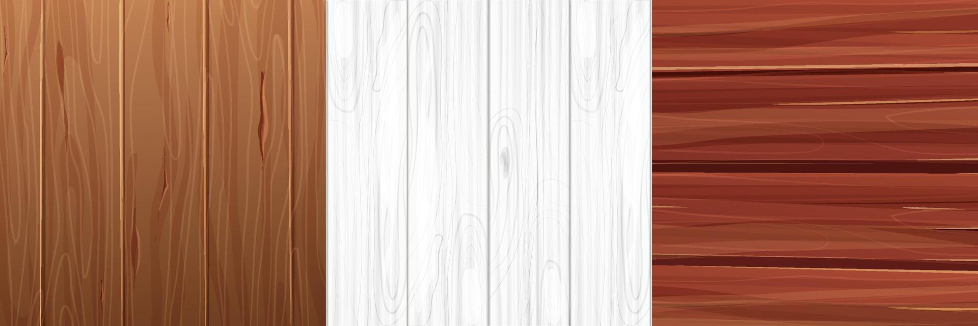 Set wooden material board desk floor, textured surface wood textured comic background Wall, panel for game, ui design vector