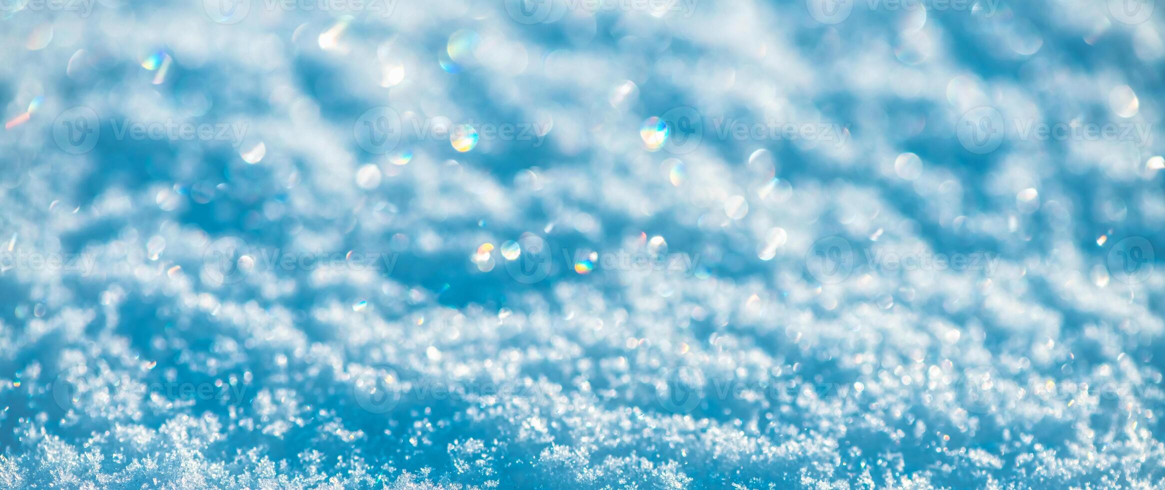 Natural snow background, snow glitters and shimmers like a rainbow in the sun, natural snow texture photo