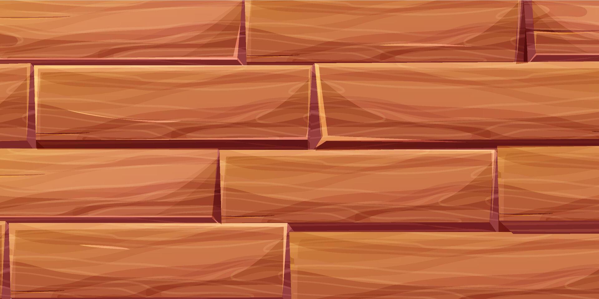 Wooden material board desk, textured surface wood comic background . Wall, panel for game, ui design vector