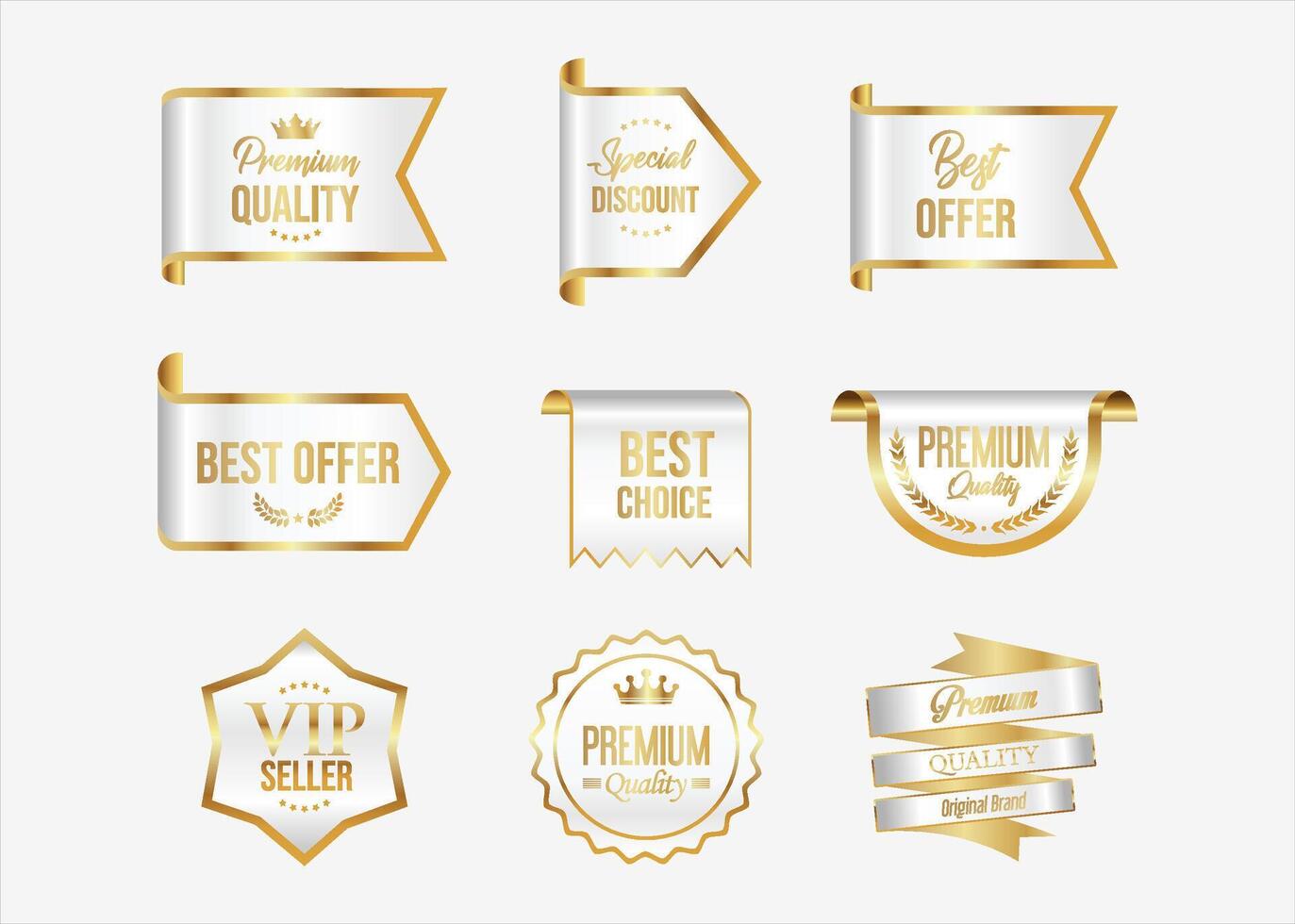 Luxury collection of discount stickers illustration vector