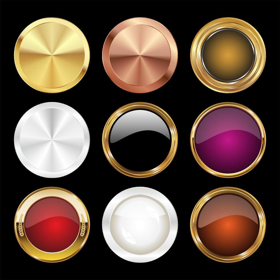 Luxury premium golden badges and labels illustration vector