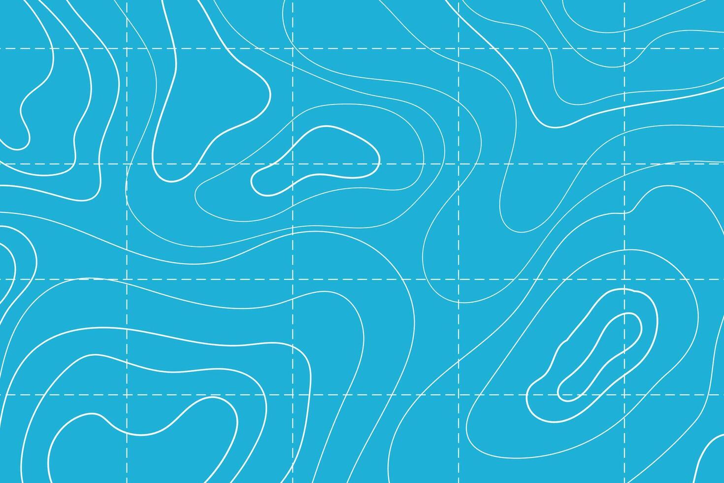 Topographic map with contour line grid water ocean, sea relief, depth. Nautical, cartography abstract area vector