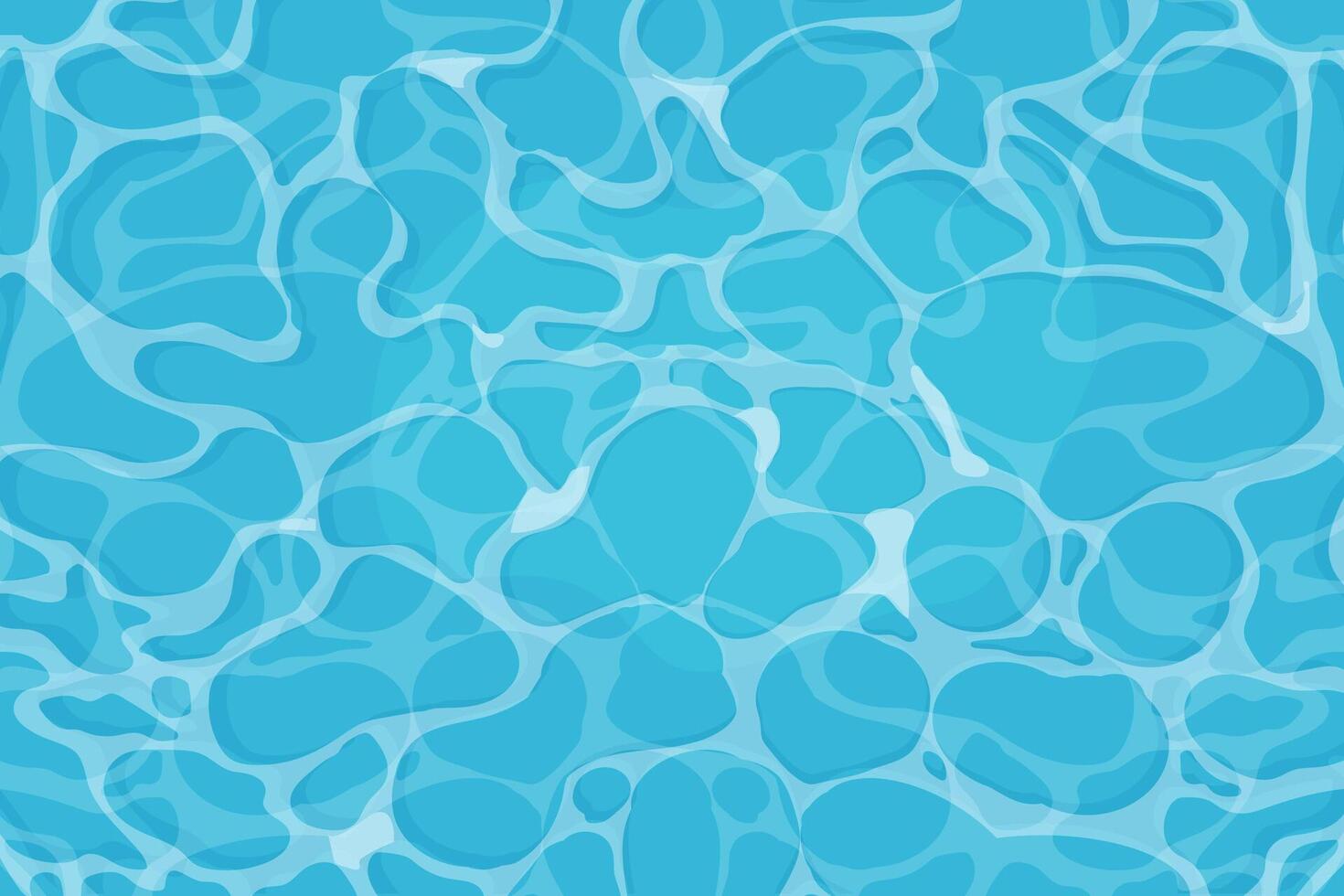 Water ripple surface with sunlight reflections, game texture top view. Beach, ocean clean and deep water. vector