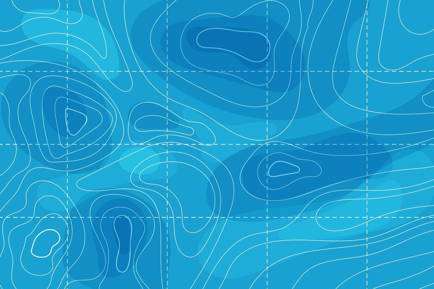 Topographic map with contour line grid water ocean, sea relief, depth. Nautical, cartography abstract area vector