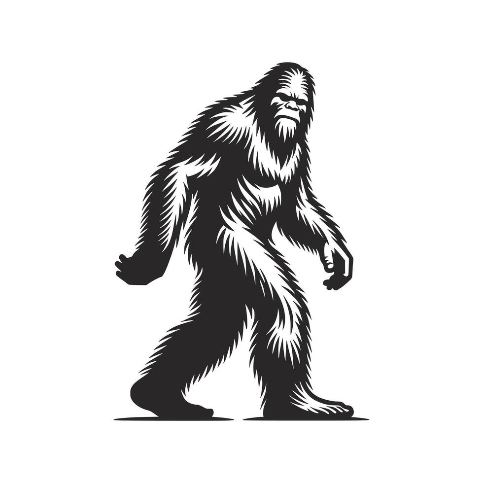 Bigfoot Art Illustration vector