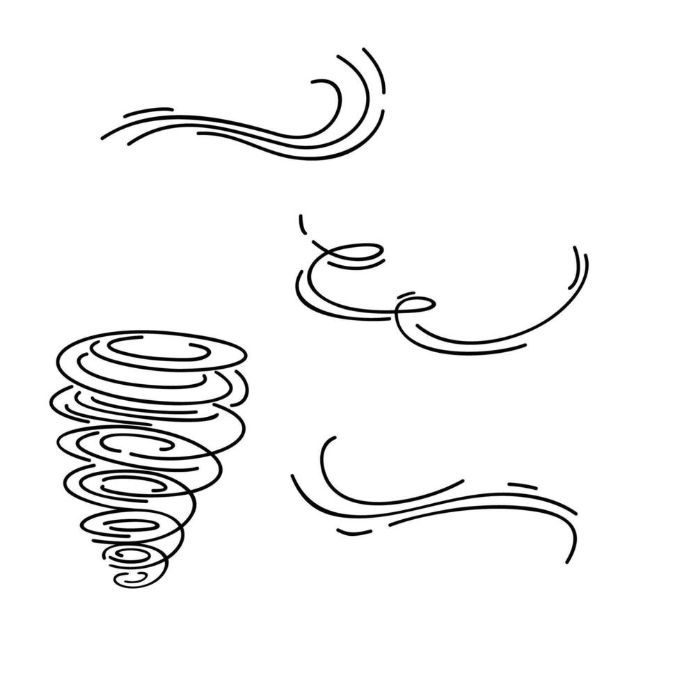 set of wind blow icon design illustration. air flow sign and symbol. vector