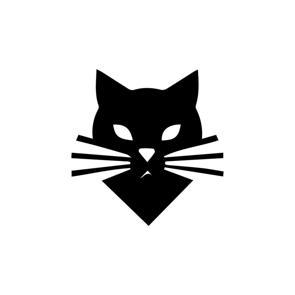Cat silhouette Isolated On White Background vector
