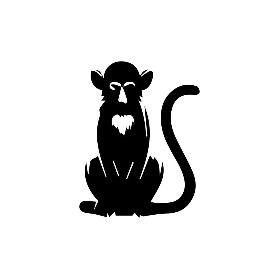 monkey silhouettes on a white background. Perfect for designs about animals, nature, wildlife, primates, monkeys, apes, jungle, rainforest, conservation, and education vector