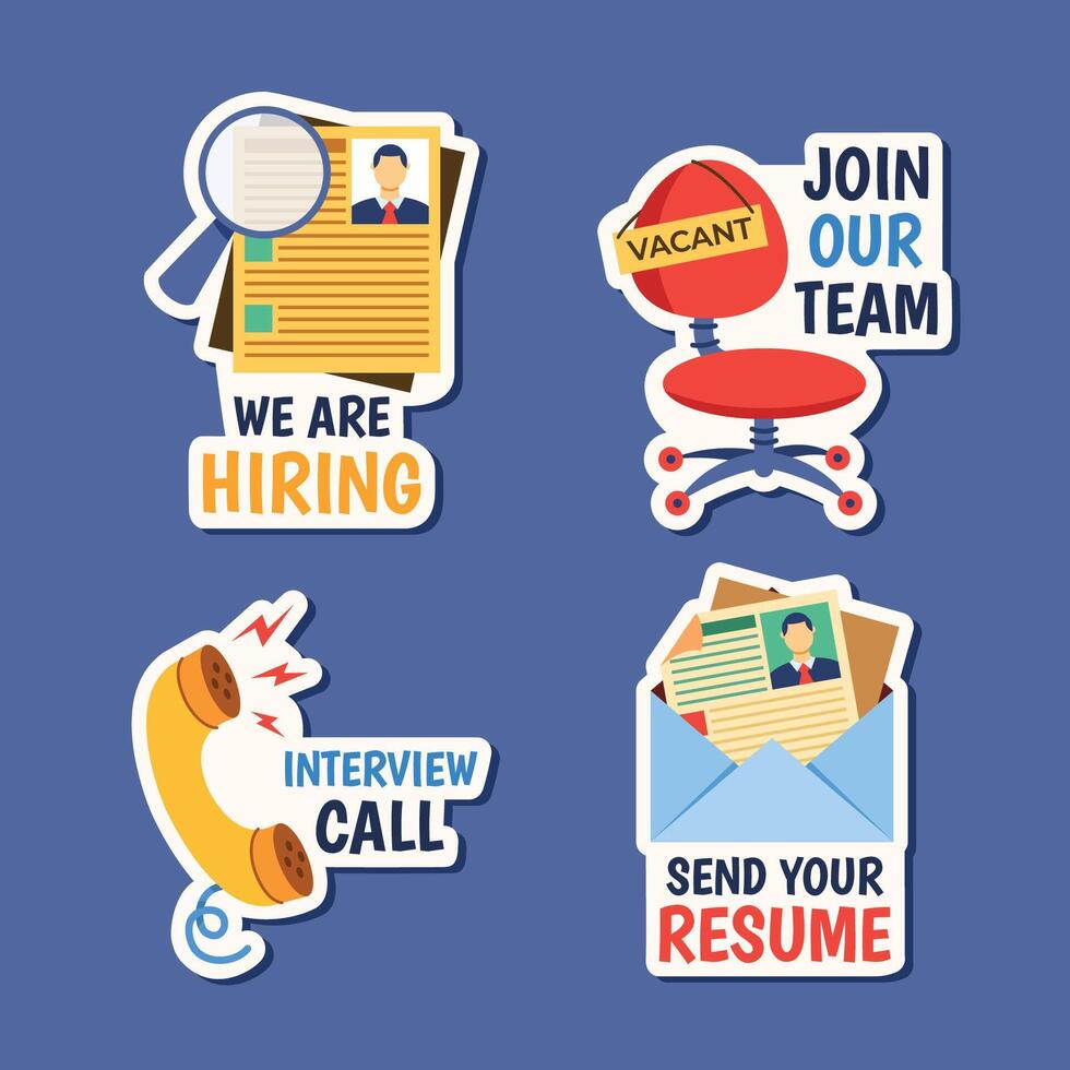 Job Vacant Opportunity Sticker vector