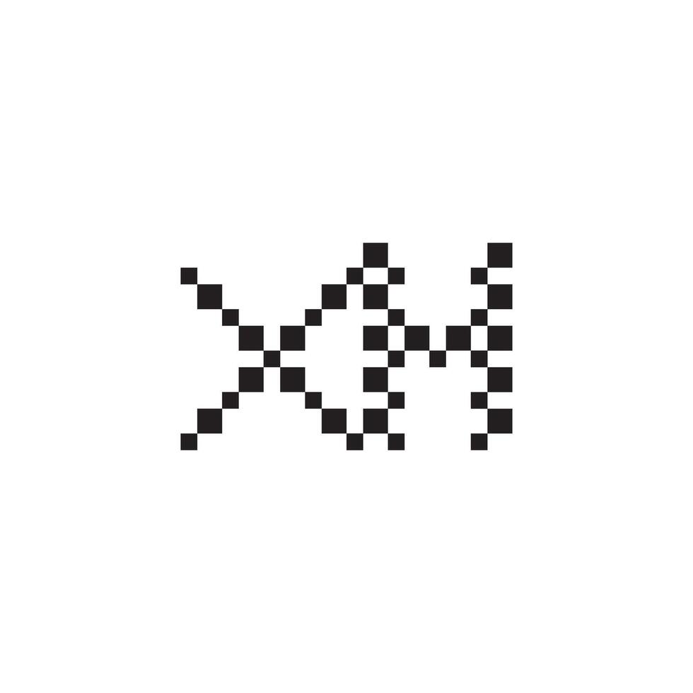 Alphabet Initials logo HX, XH, X and H vector