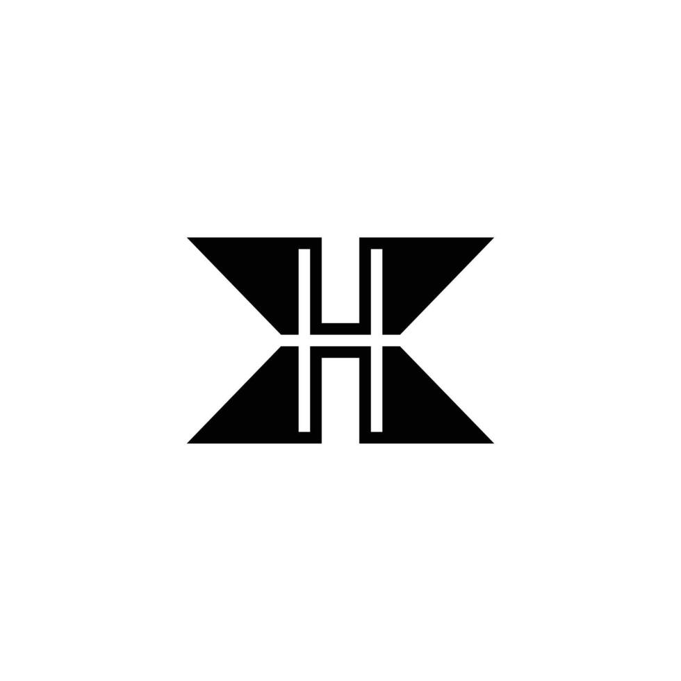 Alphabet Initials logo HX, XH, X and H vector