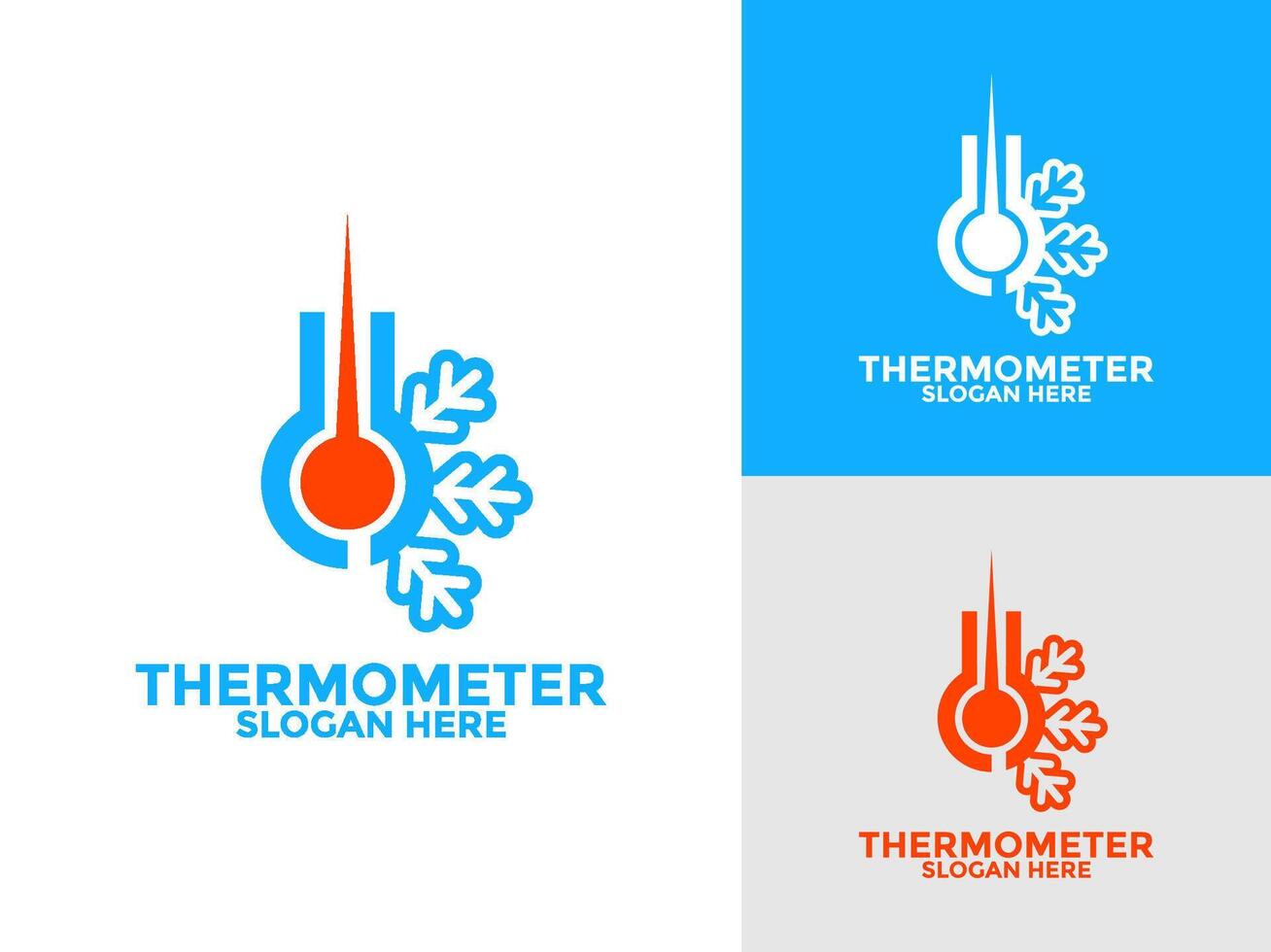 Thermometer logo concept icon set isolated, For web design element, website, app materials vector