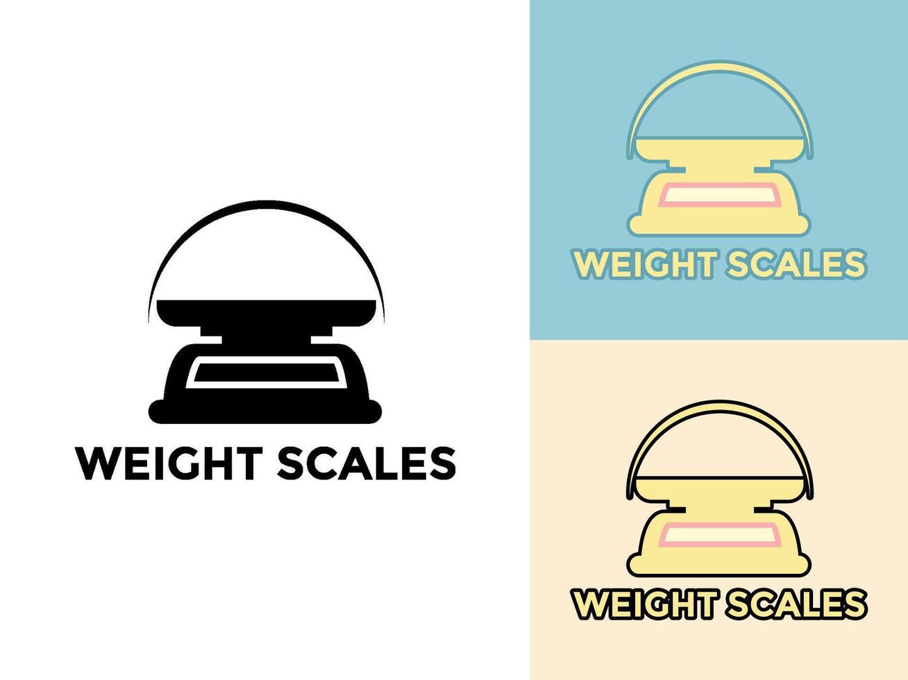 Weight Scales Icon, Healthcare, sports logo icon, Weight Measure Equipment Flat Illustration vector