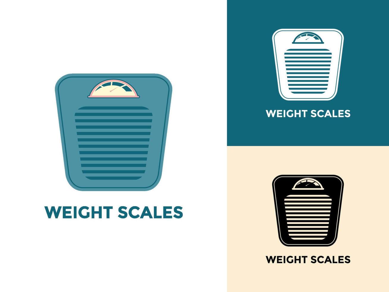 Weight Scales Icon, Healthcare, sports logo icon, Weight Measure Equipment Flat Illustration vector