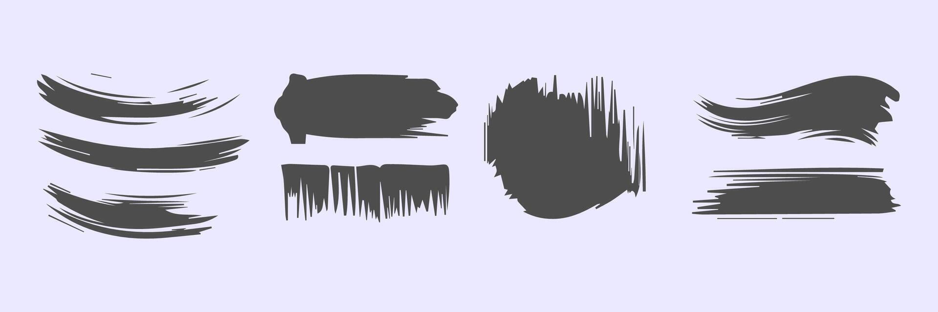 Paint brush stroke, ink splatter and artistic design elements. Dirty watercolor texture, box, frame, grunge background, splash or creative shape for social media. Abstract drawing. vector