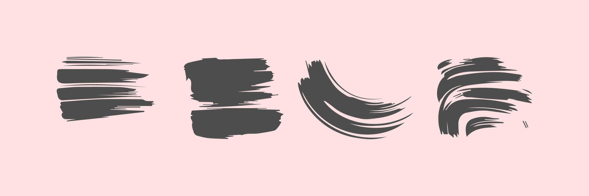 Paint brush stroke, ink splatter and artistic design elements. Dirty watercolor texture, box, frame, grunge background, splash or creative shape for social media. Abstract drawing. vector