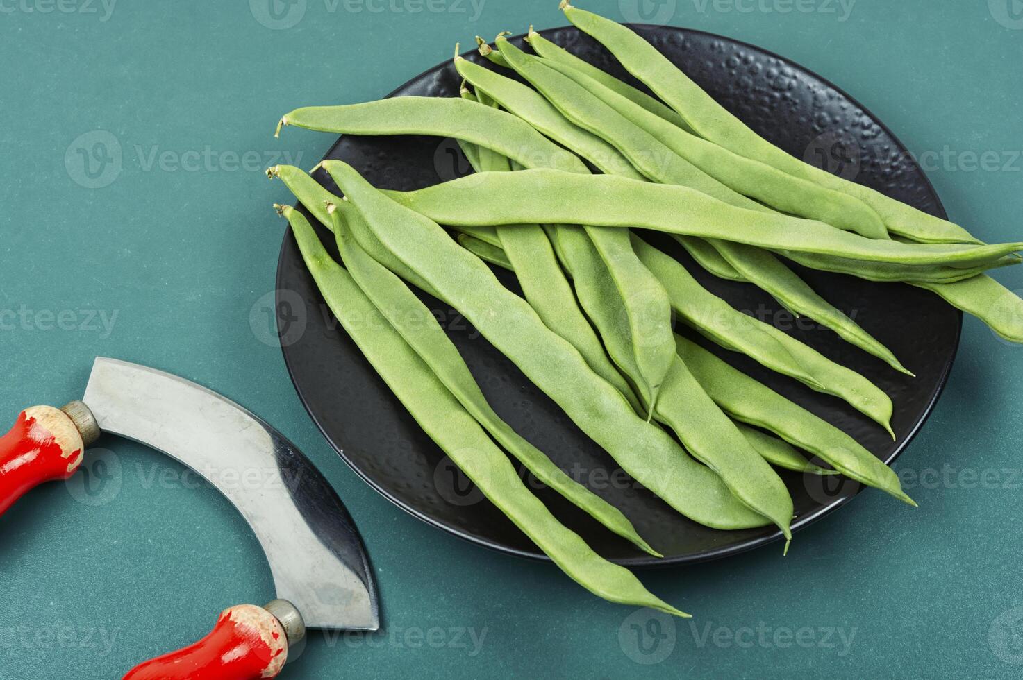 Fresh runner beans photo