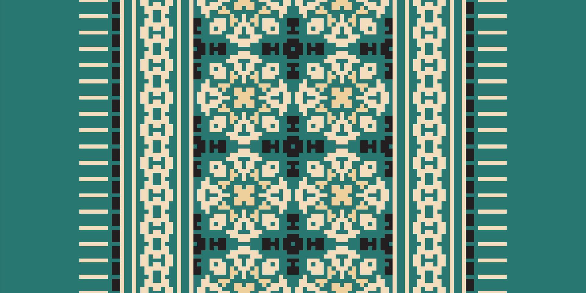 Motif folklore pattern Seamless Native American, Motif embroidery, Pixel Ikat embroidery Design for Print kurta pattern mughal motifs tapestry pattern floral repeat vector