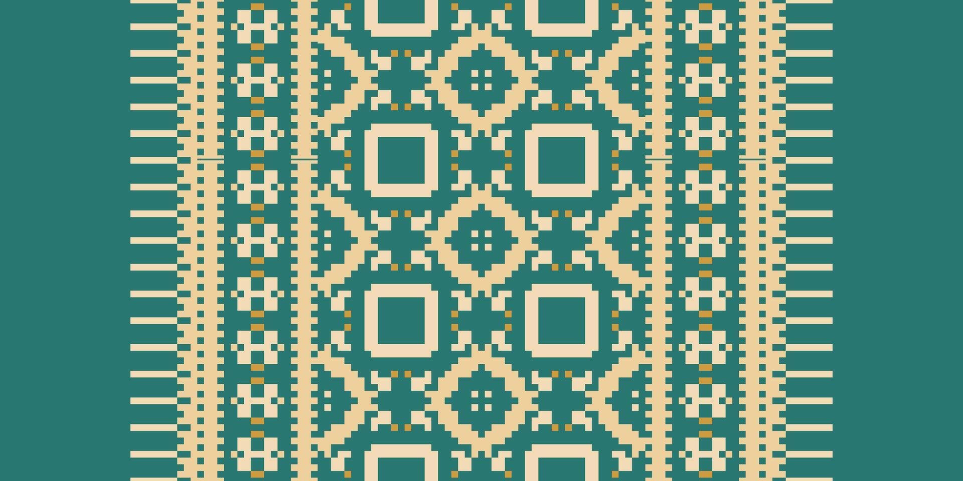 Bukhara pattern Seamless Australian aboriginal pattern Motif embroidery, Pixel Ikat embroidery Design for Print pattern vintage flower folk navajo patchwork pattern vector