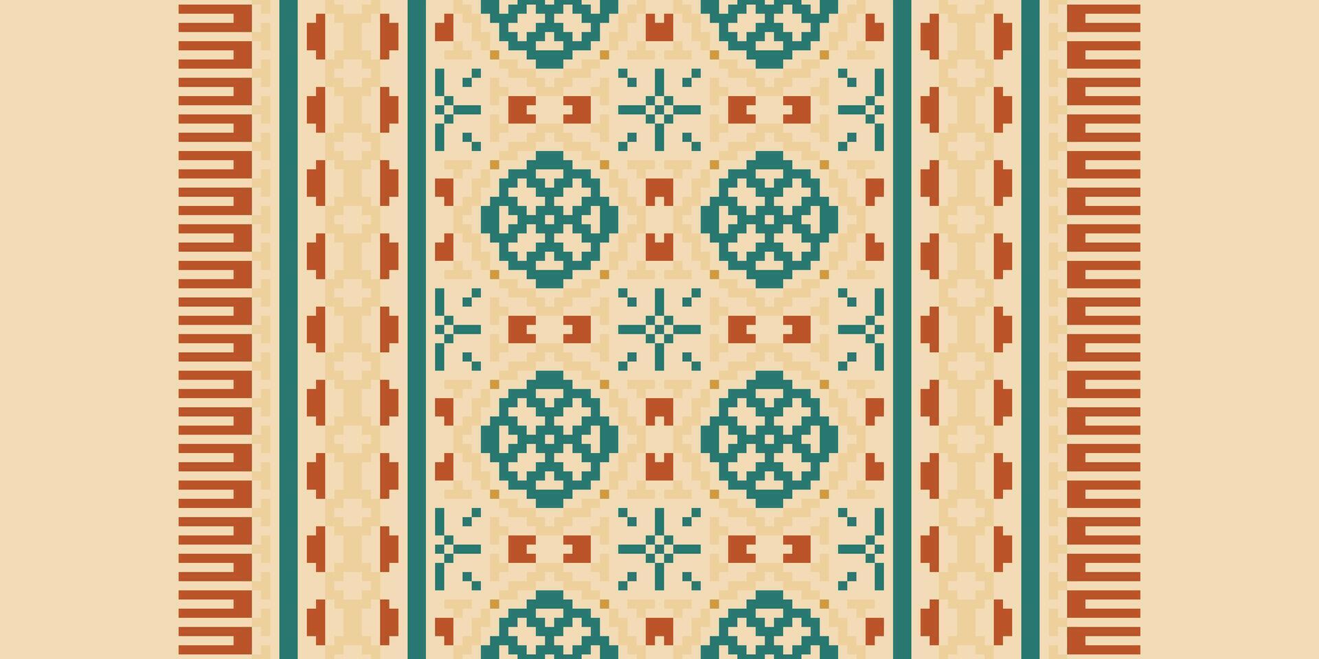 Bukhara pattern Seamless Australian aboriginal pattern Motif embroidery, Pixel Ikat embroidery Design for Print scandinavian pattern saree ethnic nativity gypsy pattern vector