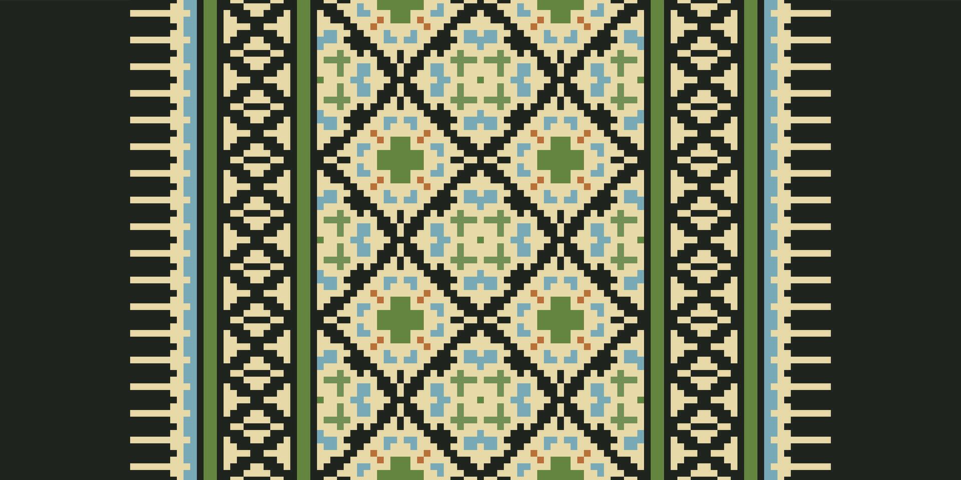 Bukhara pattern Seamless Scandinavian pattern Motif embroidery, Pixel Ikat embroidery Design for Print indigenous art aboriginal art pattern floral kurti mughal border vector
