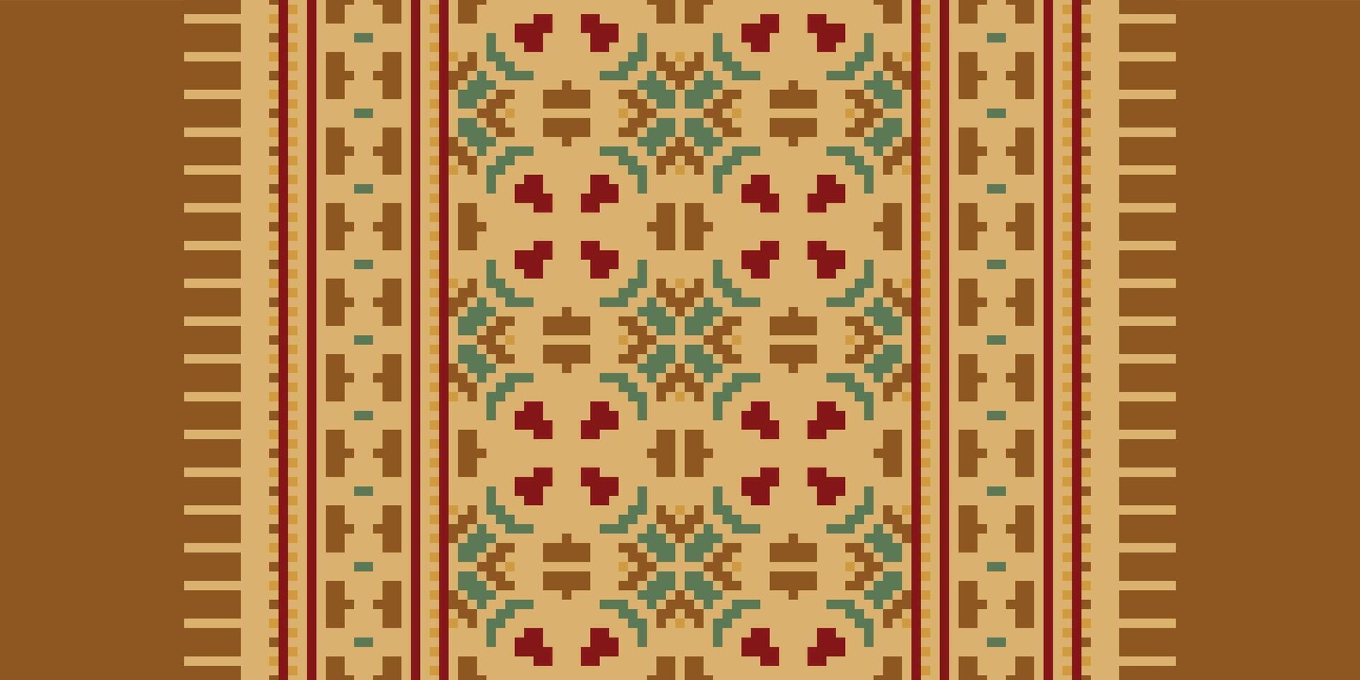 Bukhara pattern Seamless Scandinavian pattern Motif embroidery, Pixel Ikat embroidery Design for Print pattern vintage flower folk navajo patchwork pattern vector