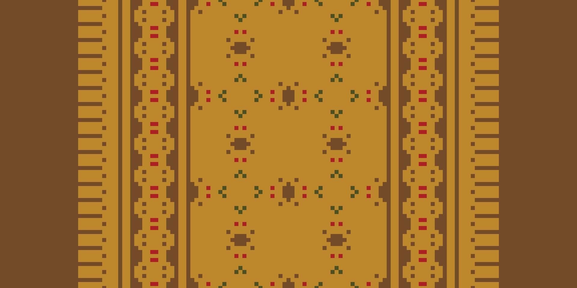 Fashion pattern Seamless Native American, Motif embroidery, Pixel Ikat embroidery Design for Print tapestry floral kimono repeat pattern lacing spanish motif vector