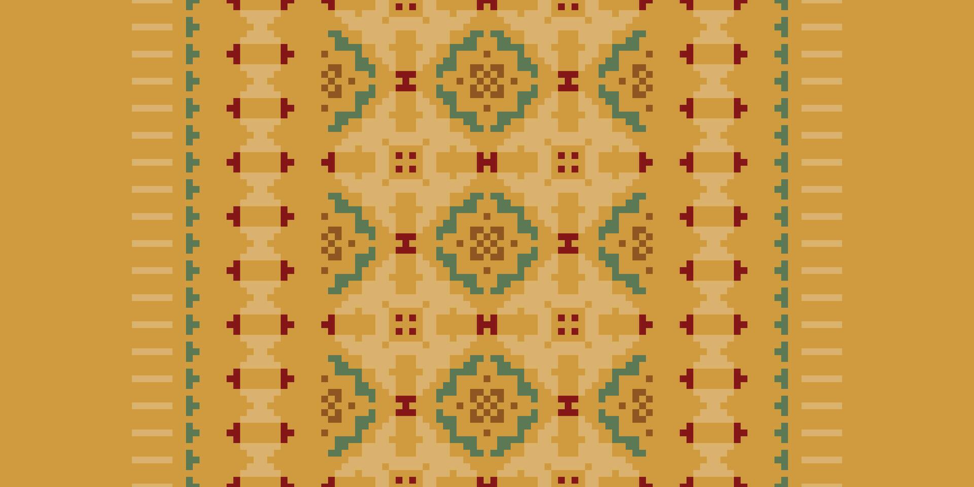 Bukhara pattern Seamless Scandinavian pattern Motif embroidery, Pixel Ikat embroidery Design for Print scandinavian pattern saree ethnic nativity gypsy pattern vector