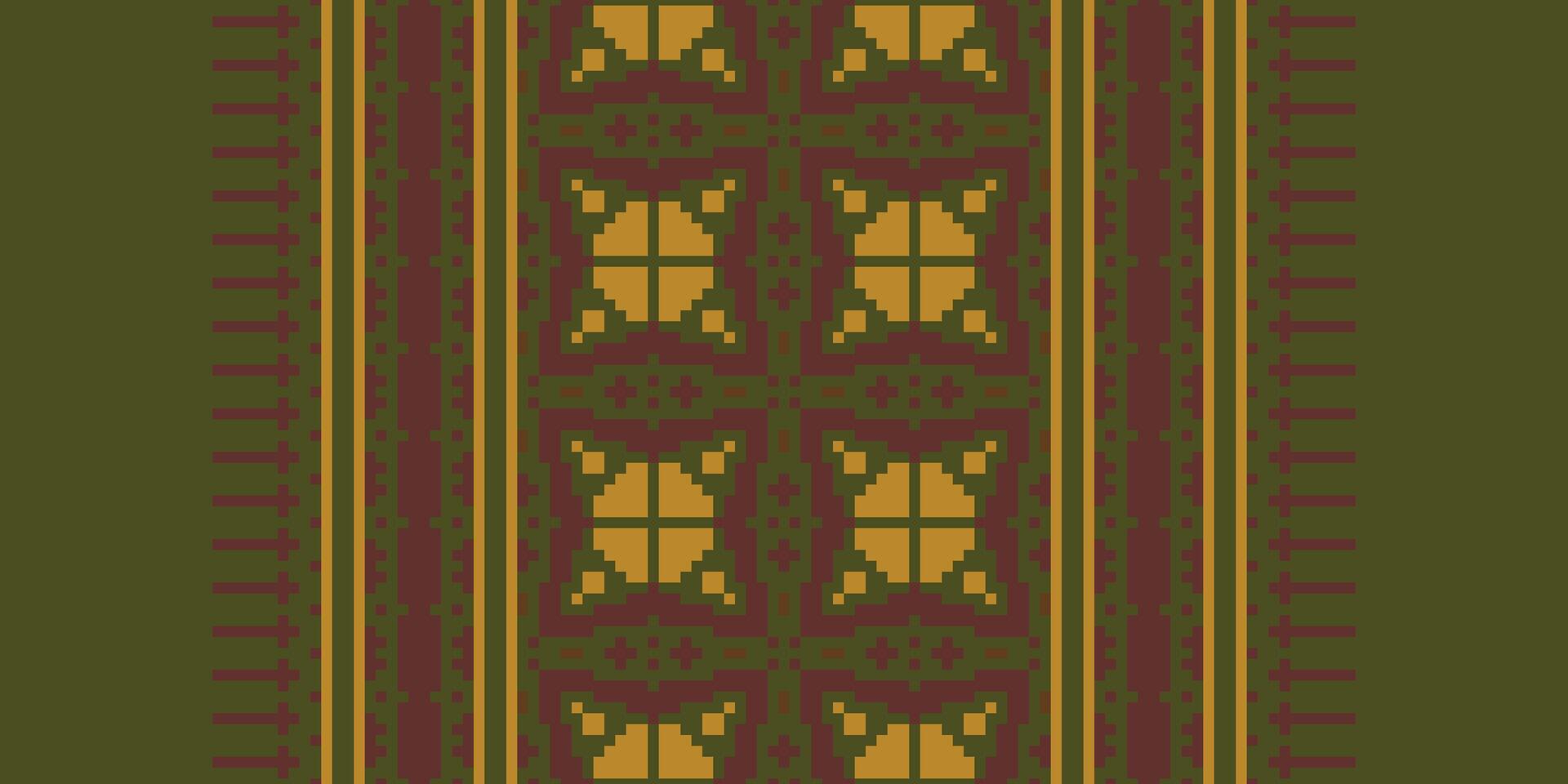 Silk fabric Patola sari Pattern Seamless Native American, Motif embroidery, Pixel Ikat embroidery Design for Print Texture fabric saree sari carpet. kurta patola saree vector