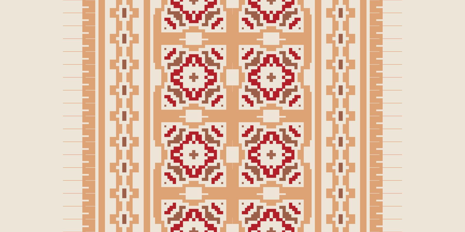 Fashion pattern Seamless Bandana print silk Motif embroidery, Pixel Ikat embroidery Design for Print scarf hijab pattern kerchief Pixel Ikat Silk kurti model mughal patterns vector