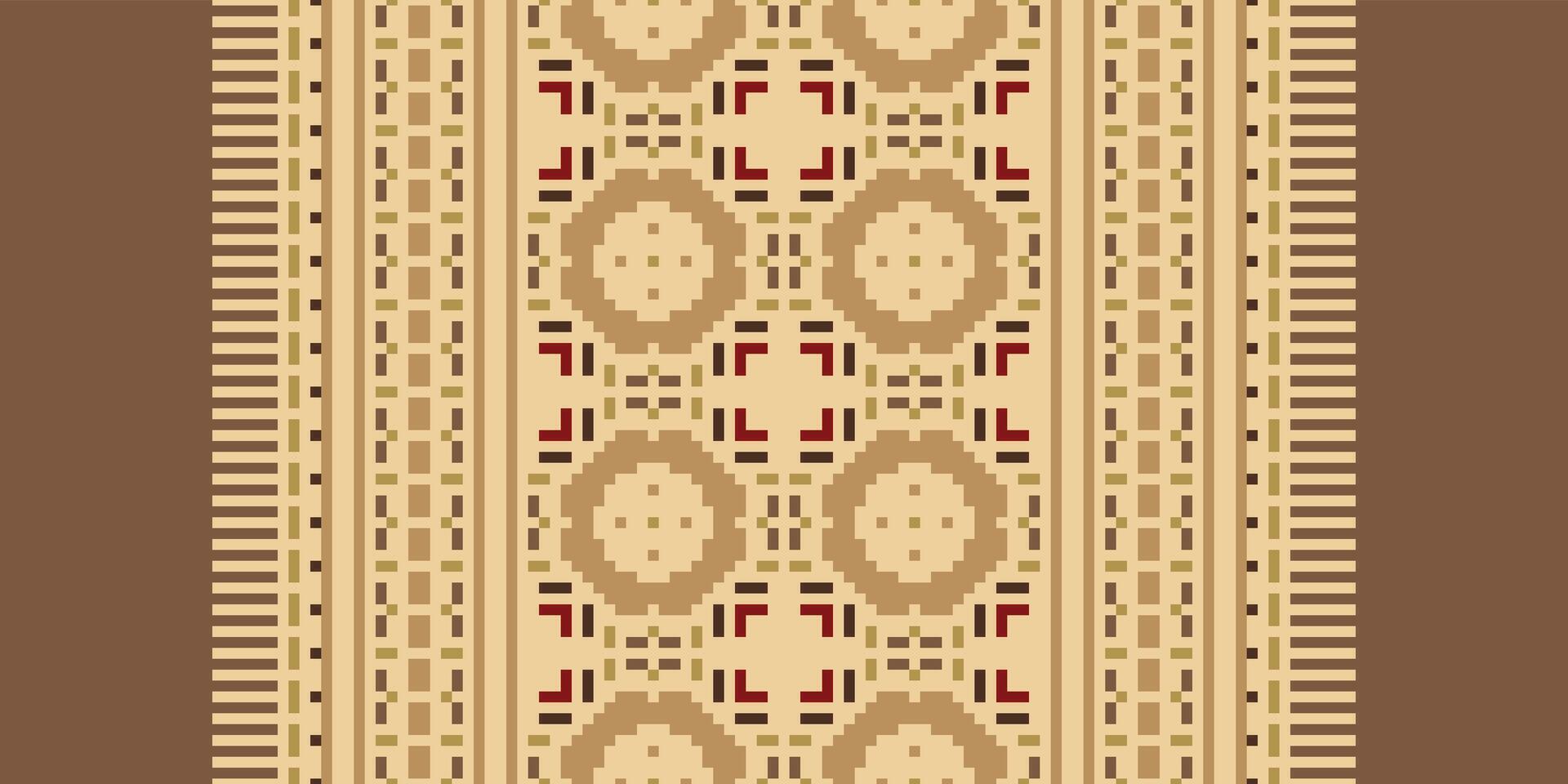 Fashion pattern Seamless Bandana print silk Motif embroidery, Pixel Ikat embroidery Design for Print tapestry floral kimono repeat pattern lacing spanish motif vector