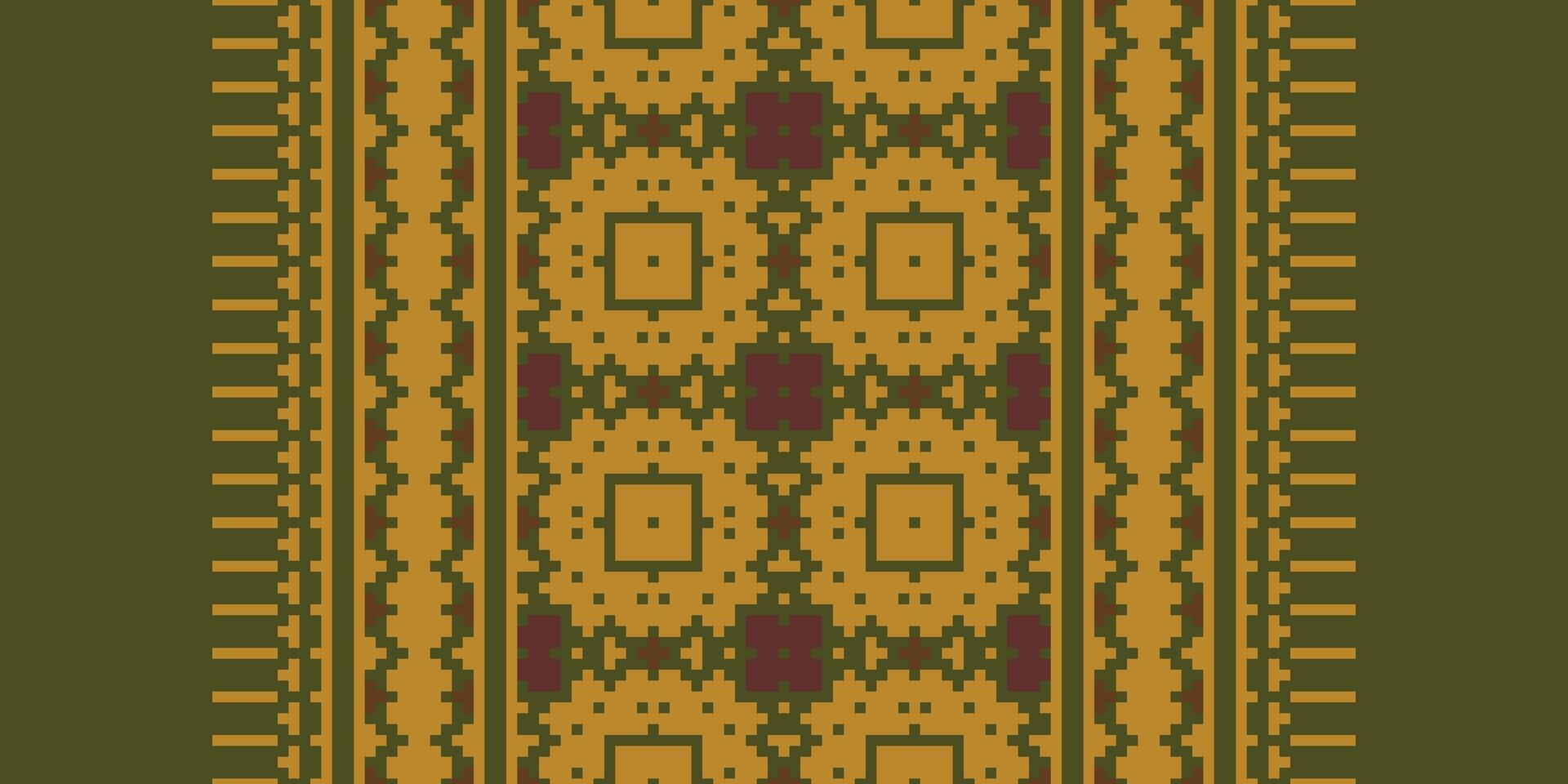 Fashion pattern Seamless Australian aboriginal pattern Motif embroidery, Pixel Ikat embroidery Design for Print pattern vintage flower folk navajo patchwork pattern vector
