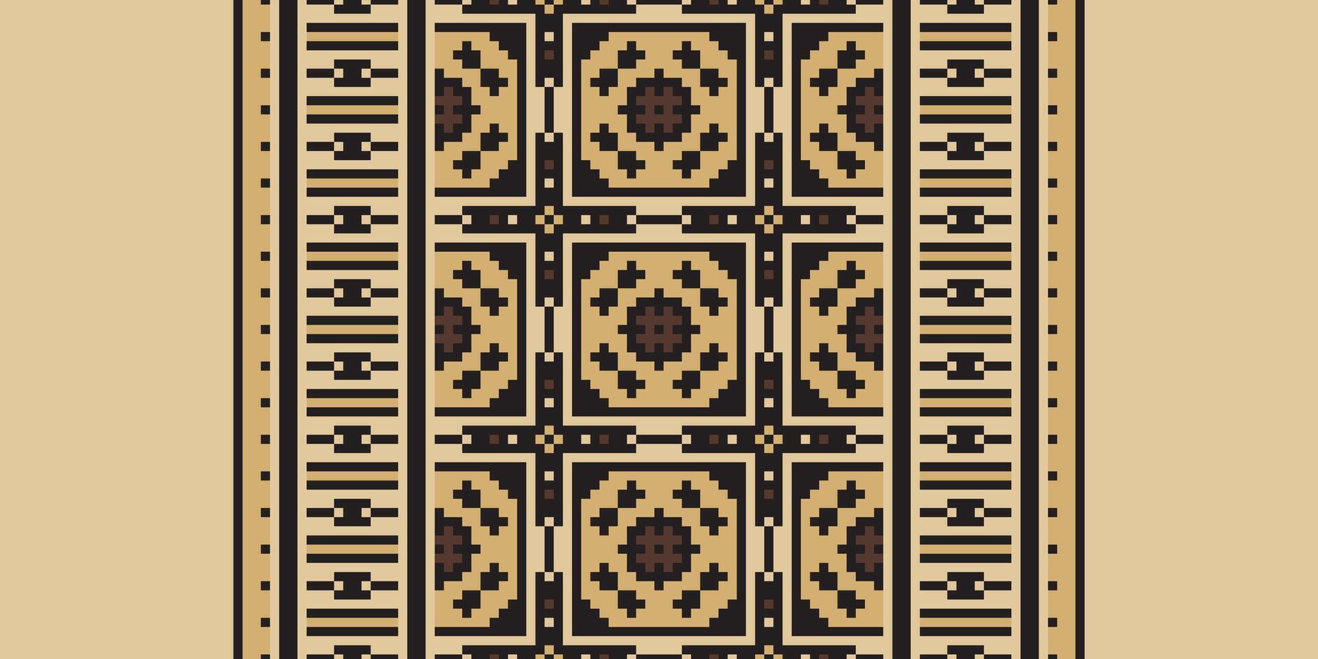 Fashion pattern Seamless Scandinavian pattern Motif embroidery, Pixel Ikat embroidery Design for Print indonesian batik motif embroidery native american kurta mughal design vector