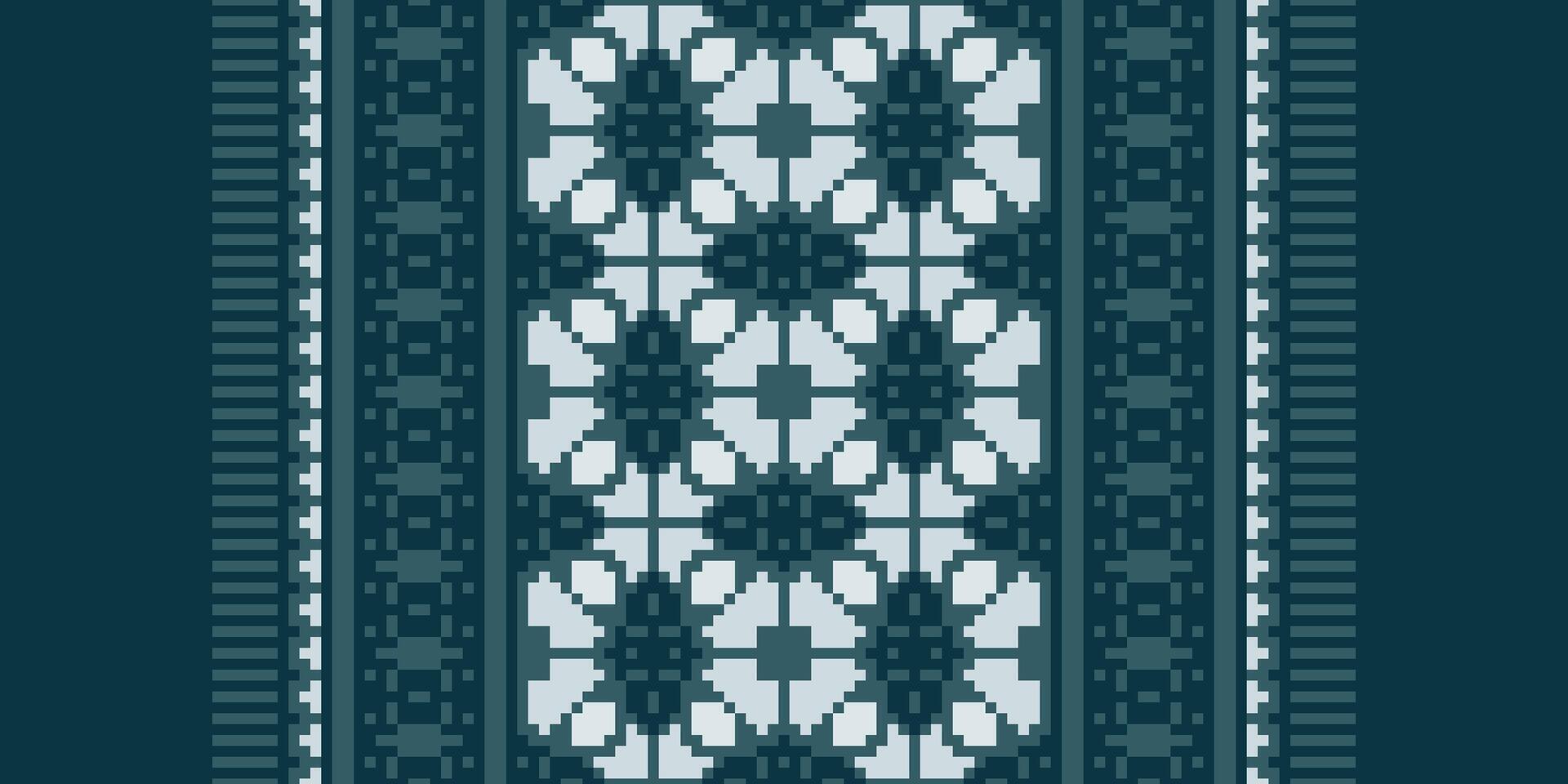 Tissue Dupatta Seamless Native American, Motif embroidery, Pixel Ikat embroidery Design for Print vyshyvanka placemat quilt sarong sarong beach kurtis Indian motifs vector