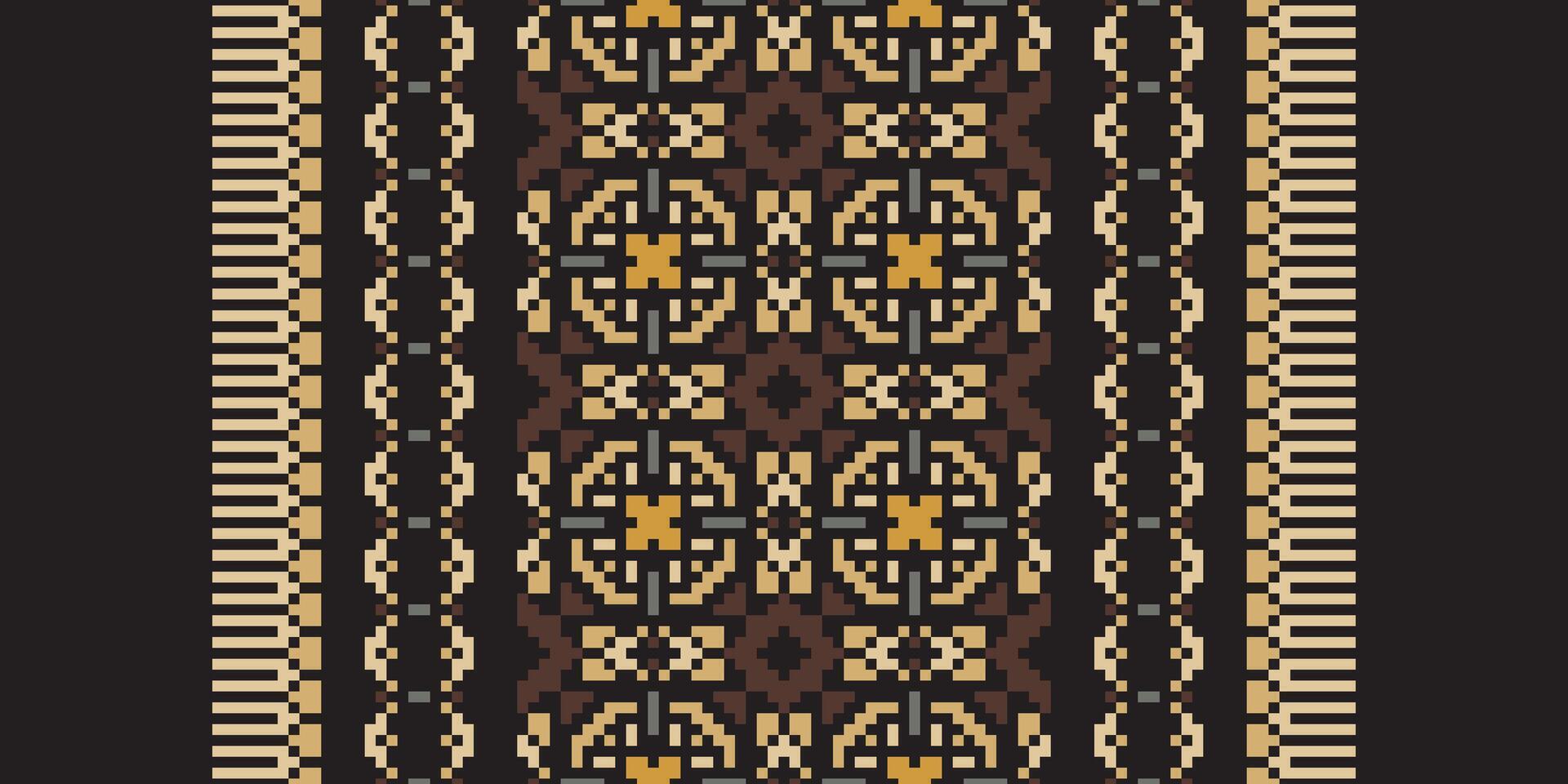 Fashion pattern Seamless Scandinavian pattern Motif embroidery, Pixel Ikat embroidery Design for Print vyshyvanka placemat quilt sarong sarong beach kurtis Indian motifs vector